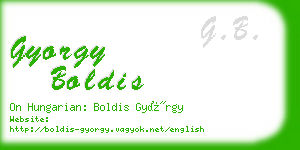 gyorgy boldis business card